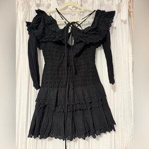 Korean brand Stylenanda - Off-shoulder Elegant Black Lace Dress